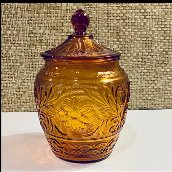 Anchor Hocking Other - 🌟HP🌟VTG Amber Glass Biscuit Jar- Anchor Hocking